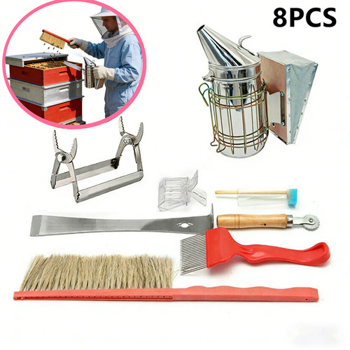 8pcs stainless steel - stainless,